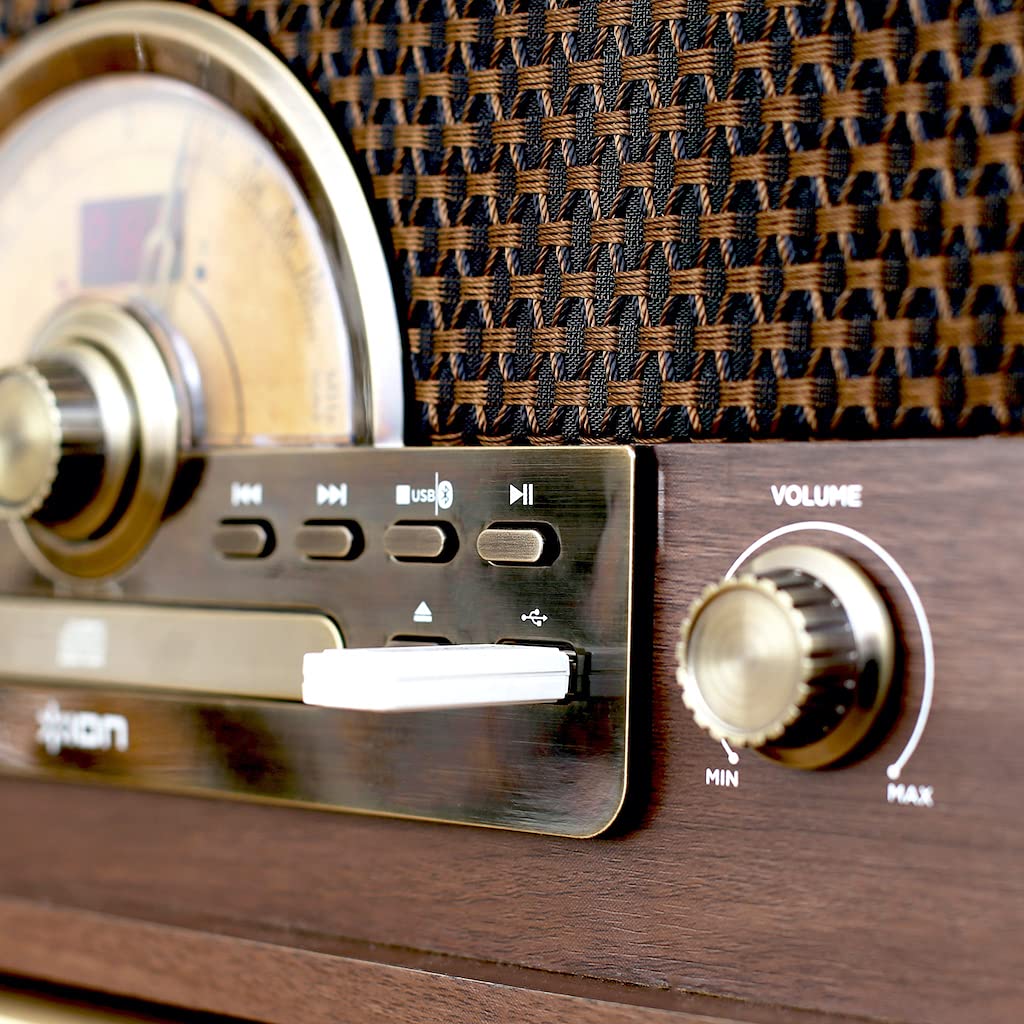 ION AUDIO SUPERIOR LP 7-in 1 Retro Dizayn Müzik Sistemi Ahşap